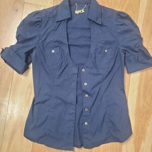 LaRok Navy Button Down Shirt